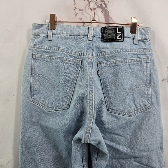 Levis Jeans Women 29x31 Vintage 90s 917 High Rise Bootcut Tie Dye Rigid Denim L2 - Picture 6 of 12